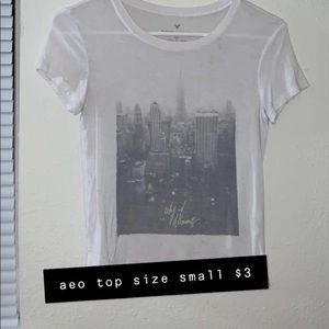 white crop top from aeo
